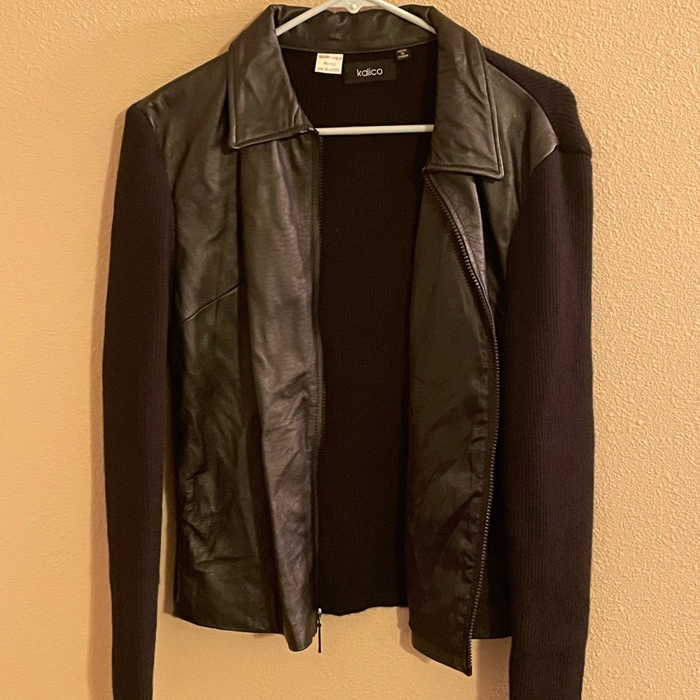 Kalico Leather Sweater Jacket